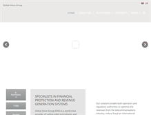 Tablet Screenshot of globalvoicegroup.com